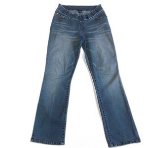 Babystyle Whiskered Maternity Jeans Blue Denim Stretch Size Small S